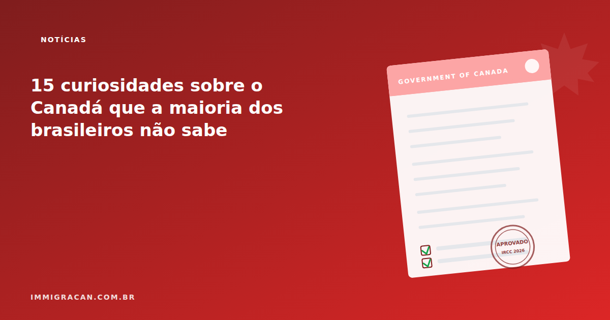 Ilustração do artigo 15 Facts About Canada Most Brazilians Don't Know — ImmigraCan, imigração canadense para brasileiros