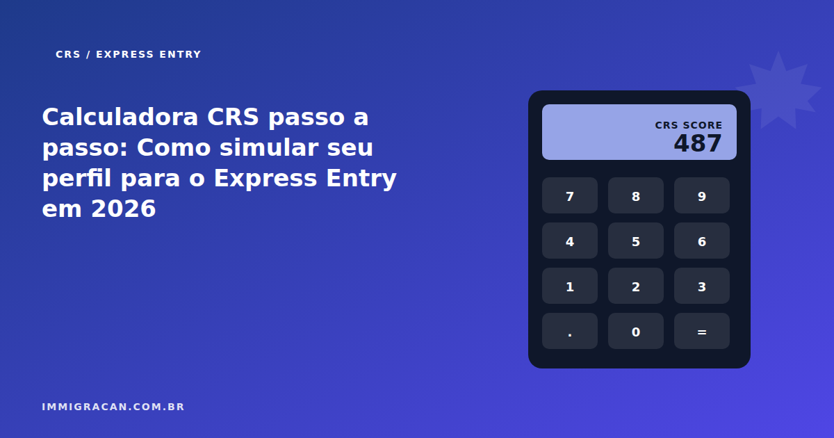 Calculadora CRS passo a passo: Como simular seu perfil para o Express Entry em 2026