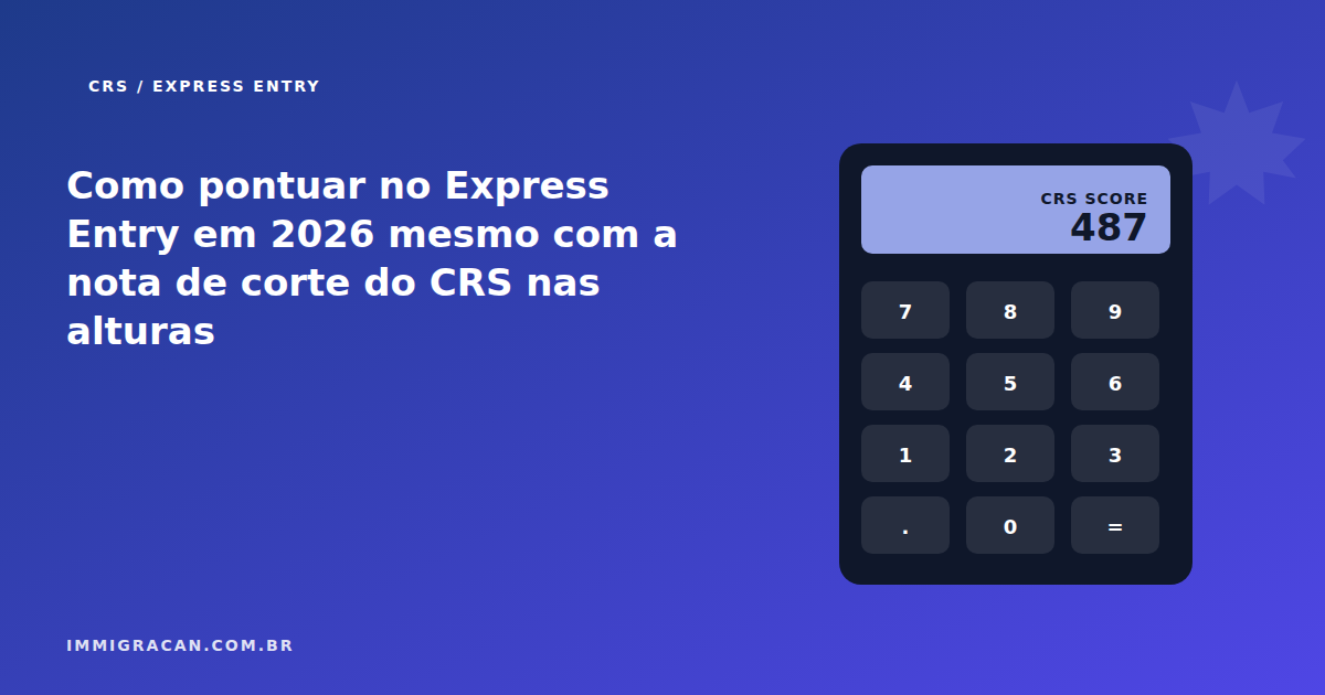 Como pontuar no Express Entry em 2026 mesmo com a nota de corte do CRS nas alturas
