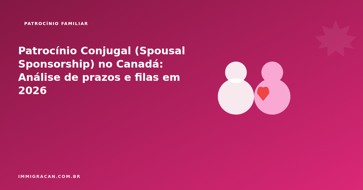 Patrocínio Conjugal (Spousal Sponsorship) no Canadá: Análise de prazos e filas em 2026