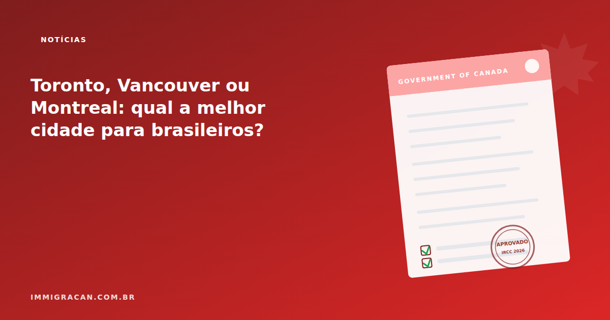 Ilustración del artículo Toronto, Vancouver o Montreal: ¿cuál ciudad es mejor para los brasileños? — ImmigraCan, guía de inmigración a Canadá